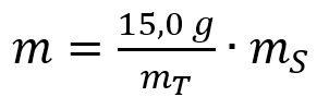 Formel für Berechnung der Wertungsmasse